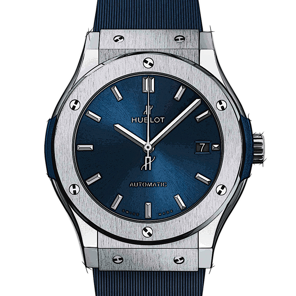 Hublot Classic Fusion Titanium Blue - Uhren-Shop WATCHDAVID